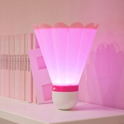Creative Badminton Night Light , LED Energy Saving Lamp USB Charge Small Table Lamp(Pink)