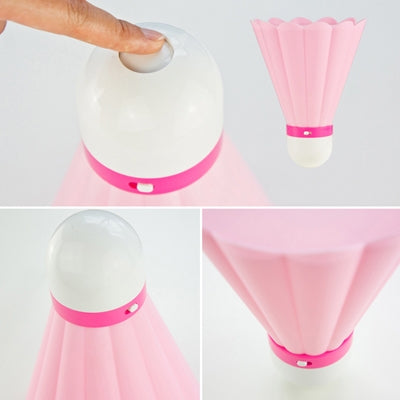 Creative Badminton Night Light , LED Energy Saving Lamp USB Charge Small Table Lamp(Pink)