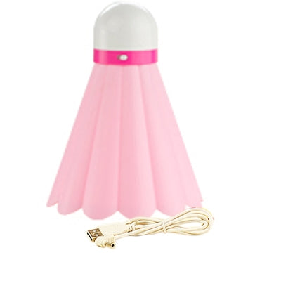 Creative Badminton Night Light , LED Energy Saving Lamp USB Charge Small Table Lamp(Pink)