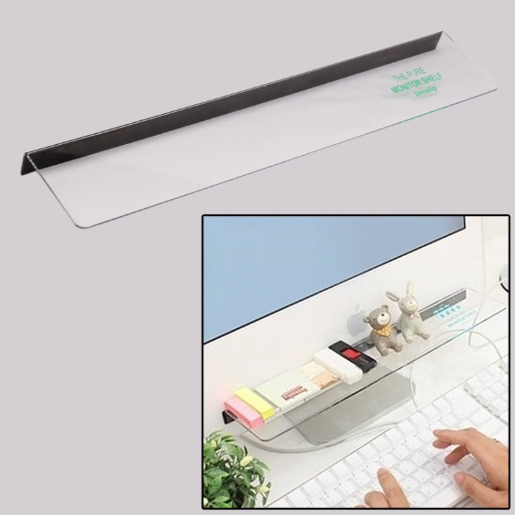 Computer Screen Monitor Shelf / Display Transparent Storage Rack(Transparent)