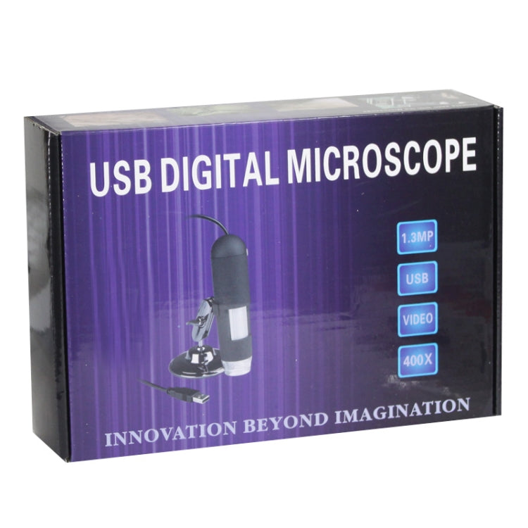 1.3 Mega Pixels 400X USB 2.0 Digital Microscope with 8 LED