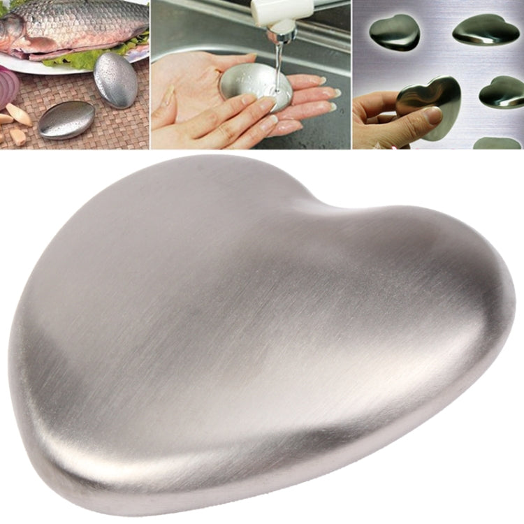 Heart Shape Chef Soap Magically Removes Strong Odors from Hands(Silver)