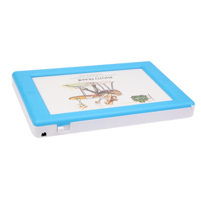 LED Light Photo Frame Rahmen Desktop Photo Display Wedding Photo Frame(Blue)