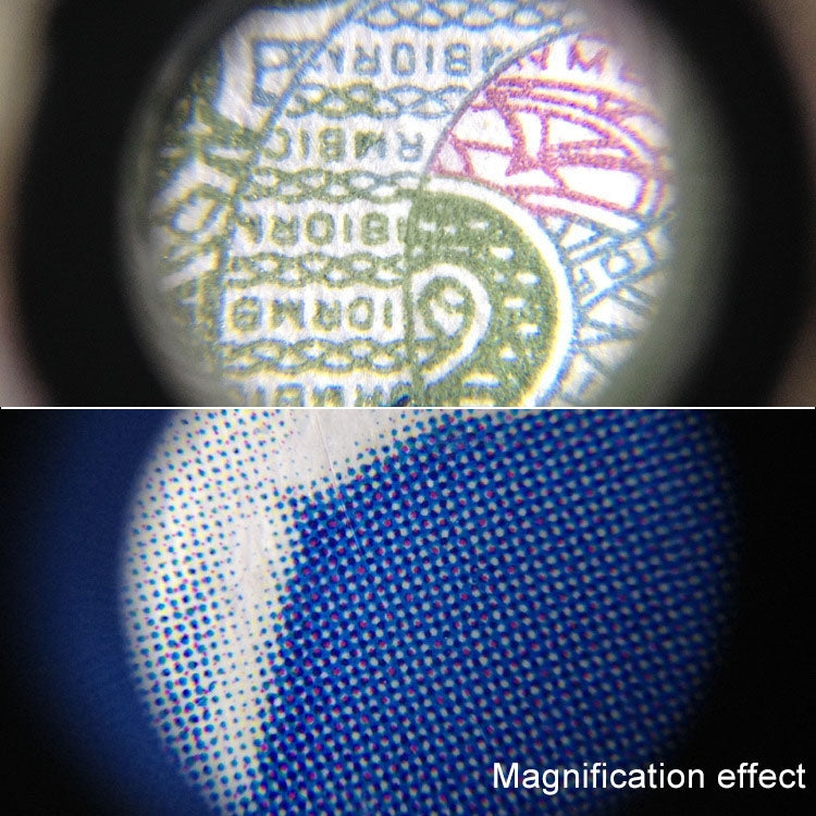 60X Mini Microscope Magnifier LED Loupe Light Currency, Size: 4x3.8x1.8cm(Silver)