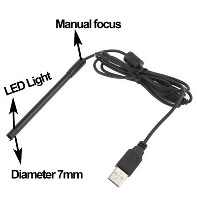 5.0 Mega Pixels 200X USB Digital Microscope Endoscope with Tripod(Black)