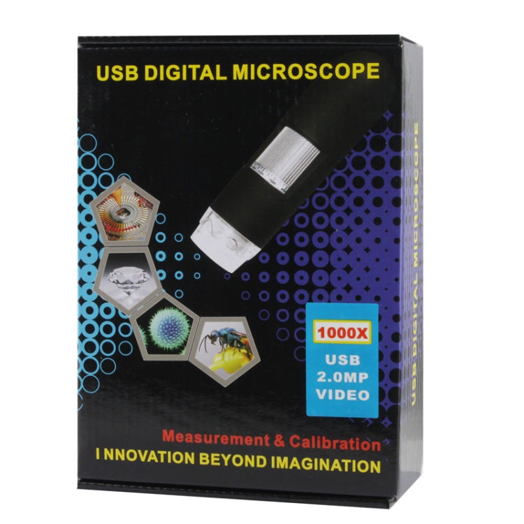 1.3 Mega Pixels 1000X USB Digital Microscope with 8 LED Lights / Holder