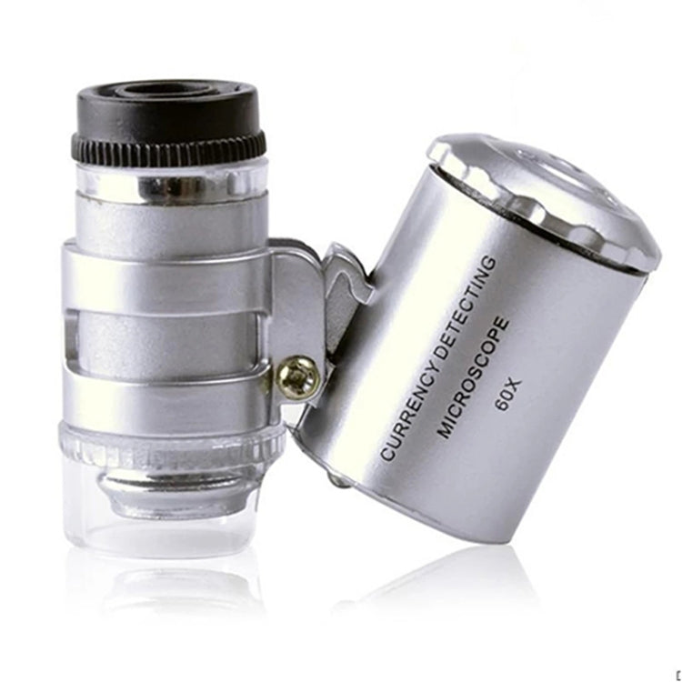Special Microscope 60X Currency Detecting with LED Microscope, For iPhone 5(Silver)