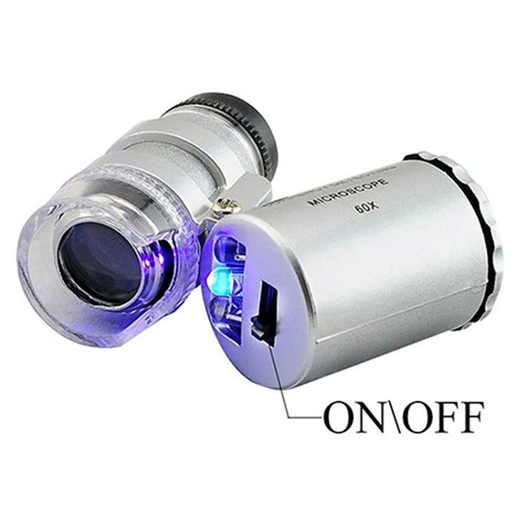 Special Microscope 60X Currency Detecting with LED Microscope, For iPhone 5(Silver)