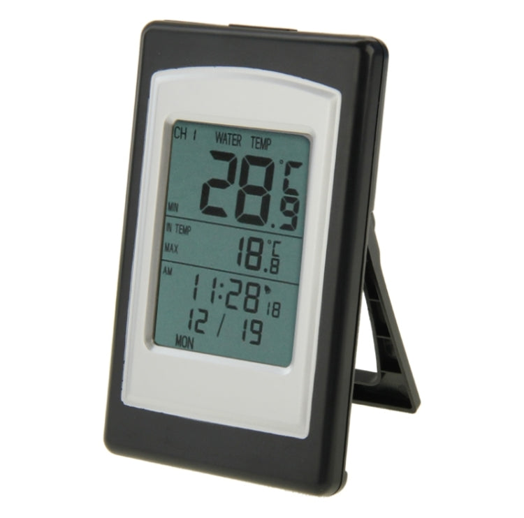 Wireless Indoor and Outdoor Solar Power Pool Thermometer with Alarm & Clock & Date