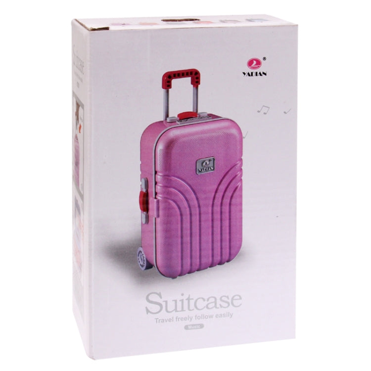 Cute Mini Suitcase Style Mechanical Music Box / Storage Box with Mirror & Ballet Girl(Pink)