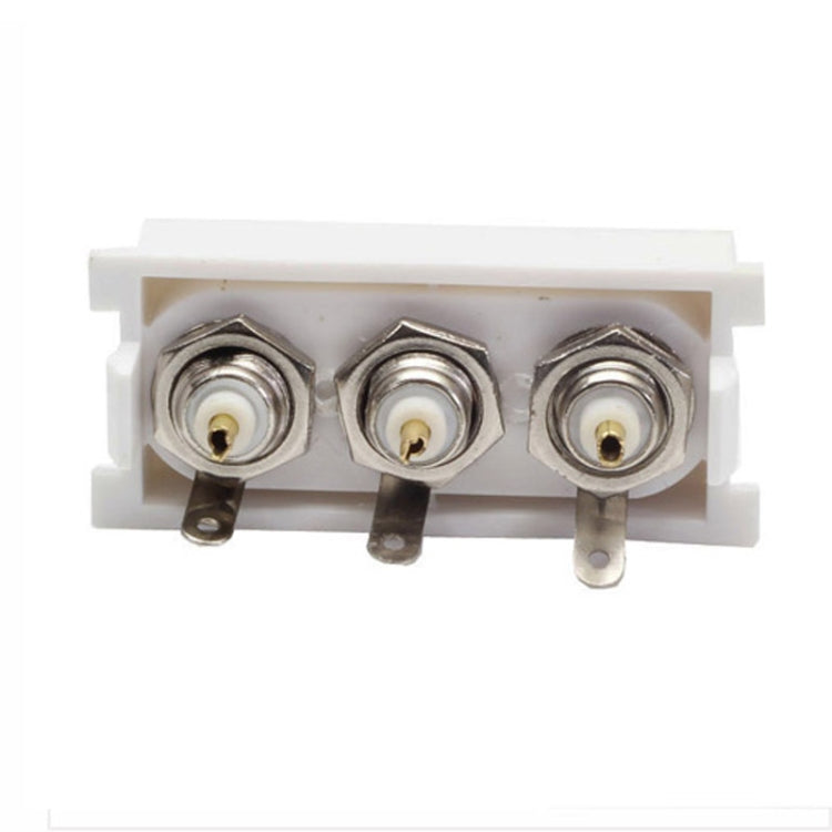 Welding Wall Plate Insert - 3 BNC Female Jack
