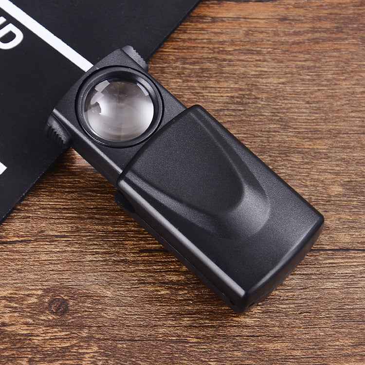 Pull-Type Jewelry Magnifier with LED Light Source(Black)