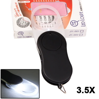 Foldable 3.5X Magnifier Keychain with LED Light