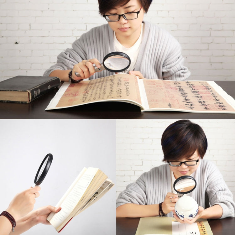 Handy 3X & 4X Magnifier with 2 LED Light(Silver)