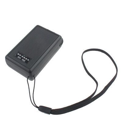 Multipurpose Pull Out 30X / 60X Jewelry Identifying Magnifier with 2 LED Lights(Black)