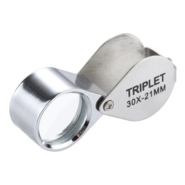 Mini Portable 30X Jewelry Magnifier(Silver)