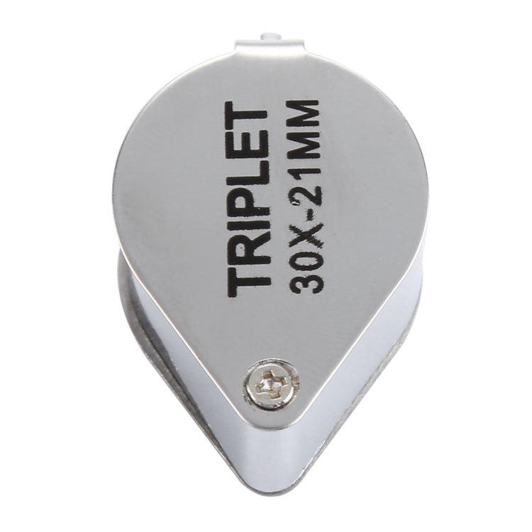 Mini Portable 30X Jewelry Magnifier(Silver)