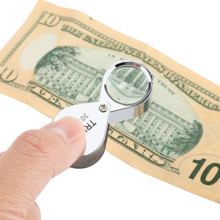 Mini Portable 30X Jewelry Magnifier(Silver)