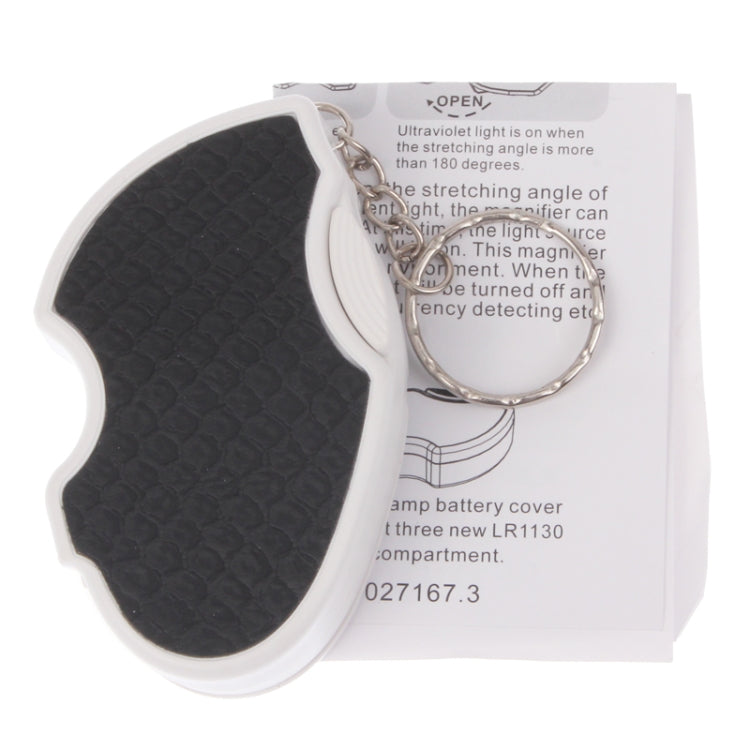 45X LED-UV Movable Handle Jewelry Appraisal Magnifier(Black)