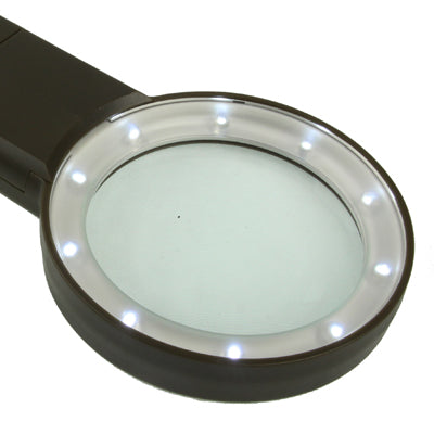 3X Zoom Magnifier Glass with 10 LED Light, Lens Effective Diameter: 67mm