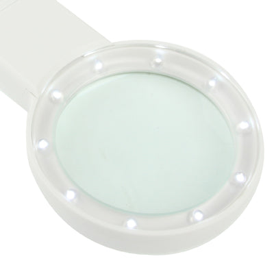 3X Zoom Magnifier Glass with 10 LED Light, Lens Effective Diameter: 67mm