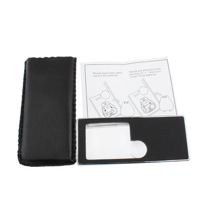 Multifunctional Card Design 4-LED 3X  & 10X Magnifier with Money detector & Mini Pen