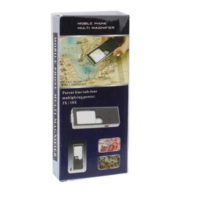 Multifunctional Card Design 4-LED 3X  & 10X Magnifier with Money detector & Mini Pen