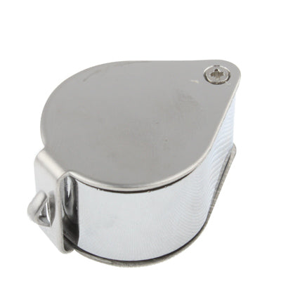 Mini Portable 30 x 21mm Glass Jeweler Loupe Eye Magnifier(Silver)