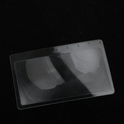 3X Credit Card Design Fresnel Lens Magnifier with 8cm Length Scale(Transparent)