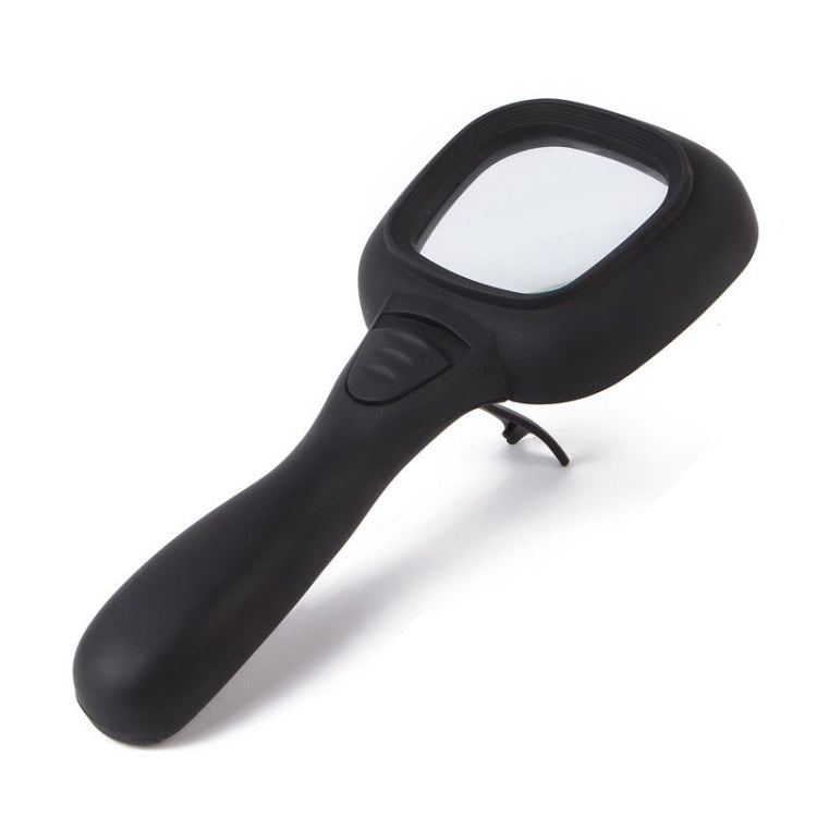 Handheld 4X Magnifier with 6-LED light for Reading Currency Detecting(Black)