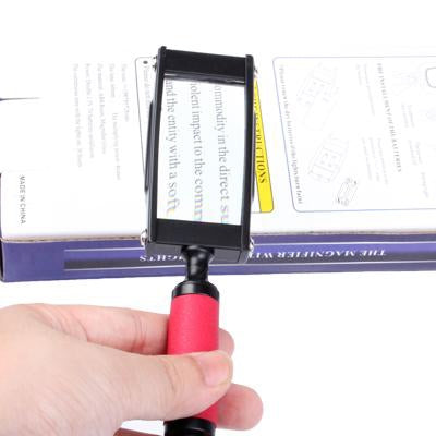 3X Handheld & Hands Free Metal Frame Magnifier (Size: 155x38x17mm)