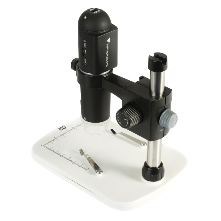UM018 200X Magnifier HD 720P WiFi 1.0MP Image Sensor Digital Microscope with 6 LED & Professional Stand for iOS / Android Device