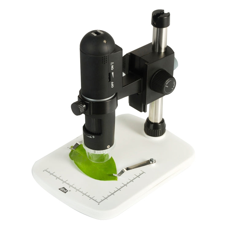 UM018 200X Magnifier HD 720P WiFi 1.0MP Image Sensor Digital Microscope with 6 LED & Professional Stand for iOS / Android Device