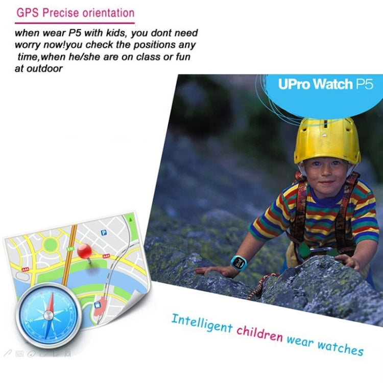 UPro P5 Children Smart Watch Phone, Bluetooth, GPS, Phone Base, WiFi, G-Sensor, LBS,  Compatible with iOS & Android Phone, Network: 2G(Pink)