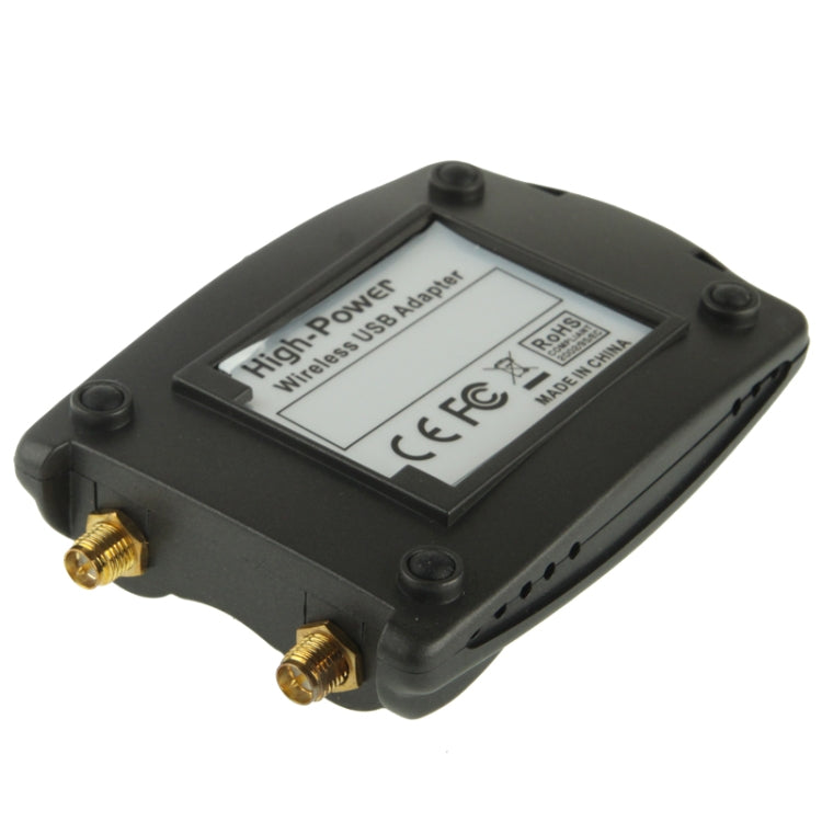 2.4GHz 802.11b/g/ 300Mbps 500mW USB 2.0 Wireless WiFi Network Adapter with Dual Gain Antenna, Support Network Decoder(White)