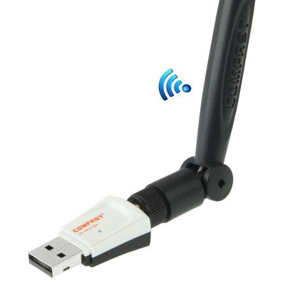Comfast CF-WU730A 150Mbps Mini USB 802.11n/g/b Wireless WIFI Network Card LAN Adapter with Antenna(Black)