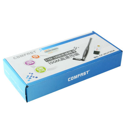 Comfast CF-WU730A 150Mbps Mini USB 802.11n/g/b Wireless WIFI Network Card LAN Adapter with Antenna(Black)
