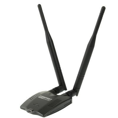 CF-720IND 2.4GHz 802.11b/g/ 150Mbps 800mW USB 2.0 Wireless WiFi Network Adapter with Dual Gain Antenna, Support Network Decoder(Black)