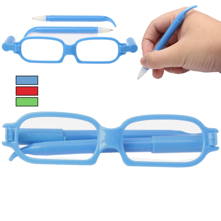 2-in-1 Eyeglasses Style Ballpoint Pen Study Tool Stationery (Random Color Delivery)
