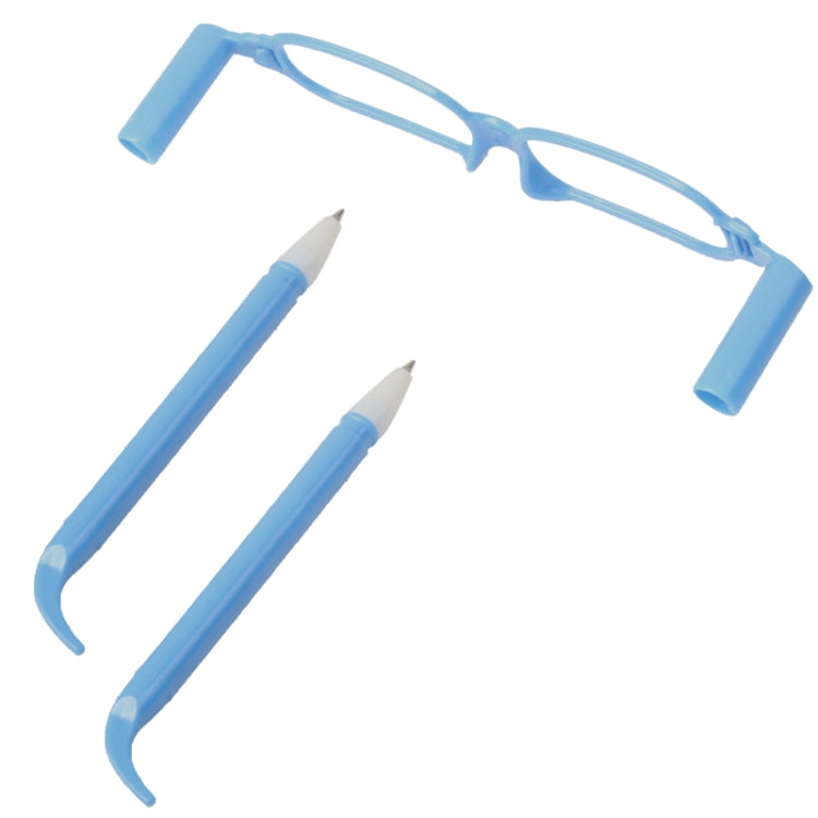 2-in-1 Eyeglasses Style Ballpoint Pen Study Tool Stationery (Random Color Delivery)