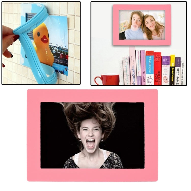 Amazing Adhesive Silicone Magic Photo Frame(Pink)