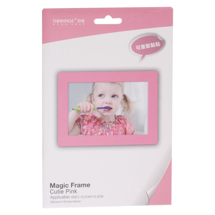 Amazing Adhesive Silicone Magic Photo Frame(Pink)