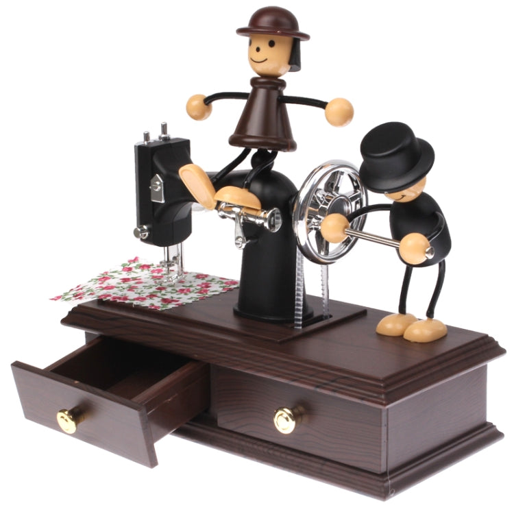Vintage Mini Lovely Sewing Machine Design Music Box Toy Gift Sartorius Model