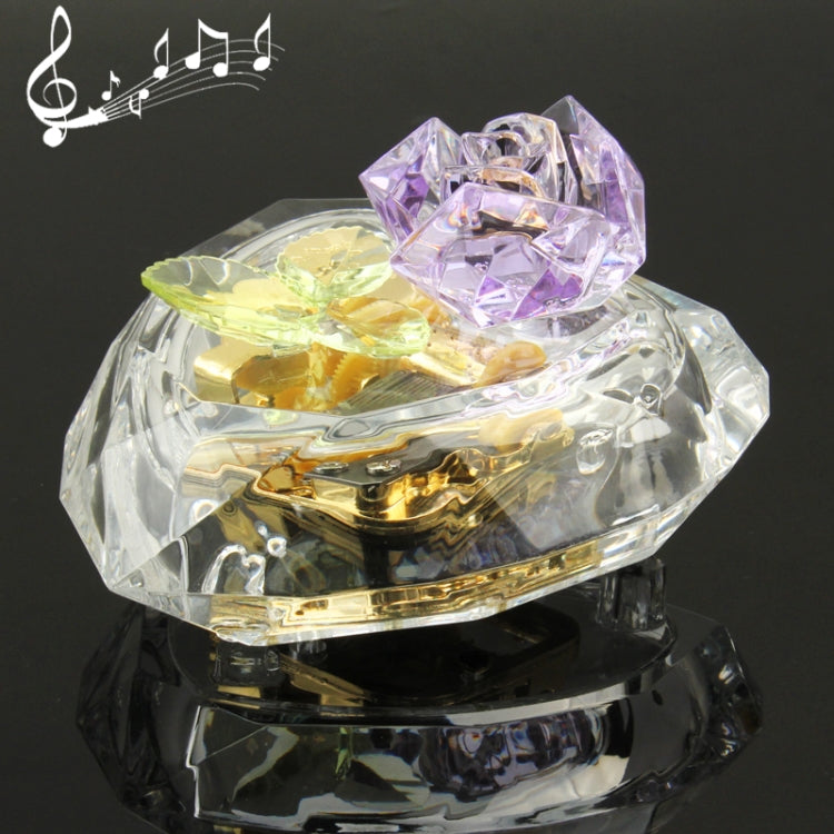 Transparent Crystal Heart Shape Music Box (NO.8085)