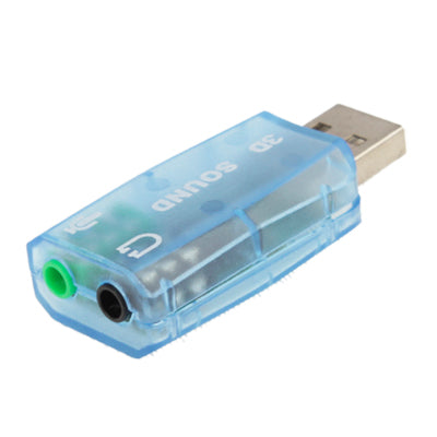 USB DSP 5.1 External Sound Card Adapter Mono Channel(Blue)