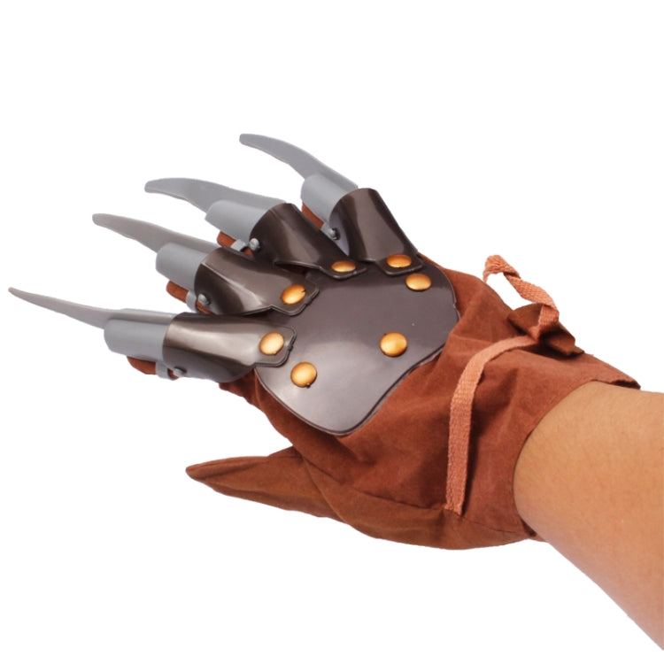 Party Supplies Halloween Products Plastic Glove(Brown)