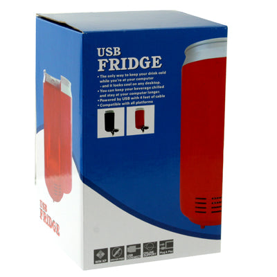 USB PC Cans Style Mini Fridge Beverage Drink Cooler / Warmer, Size: 20.5 x 10.2 x 10.2cm(Red)