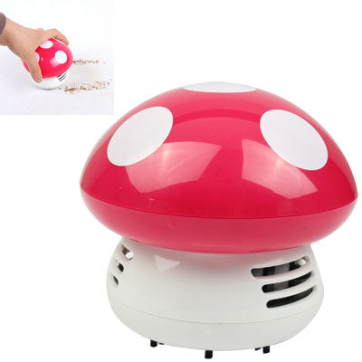 Mini Cute Personality Household/Vehicle Cartoon Colored Mushroom Desktop Vacuum Cleaner,Size:9x9x8cm