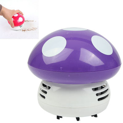 Mini Cute Personality Household/Vehicle Cartoon Colored Mushroom Desktop Vacuum Cleaner,Size:9x9x8cm