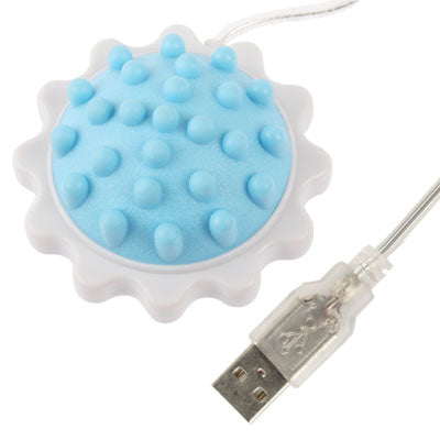 USB Mini Massage Ball, Product size: 7x7x4.3cm(Blue)